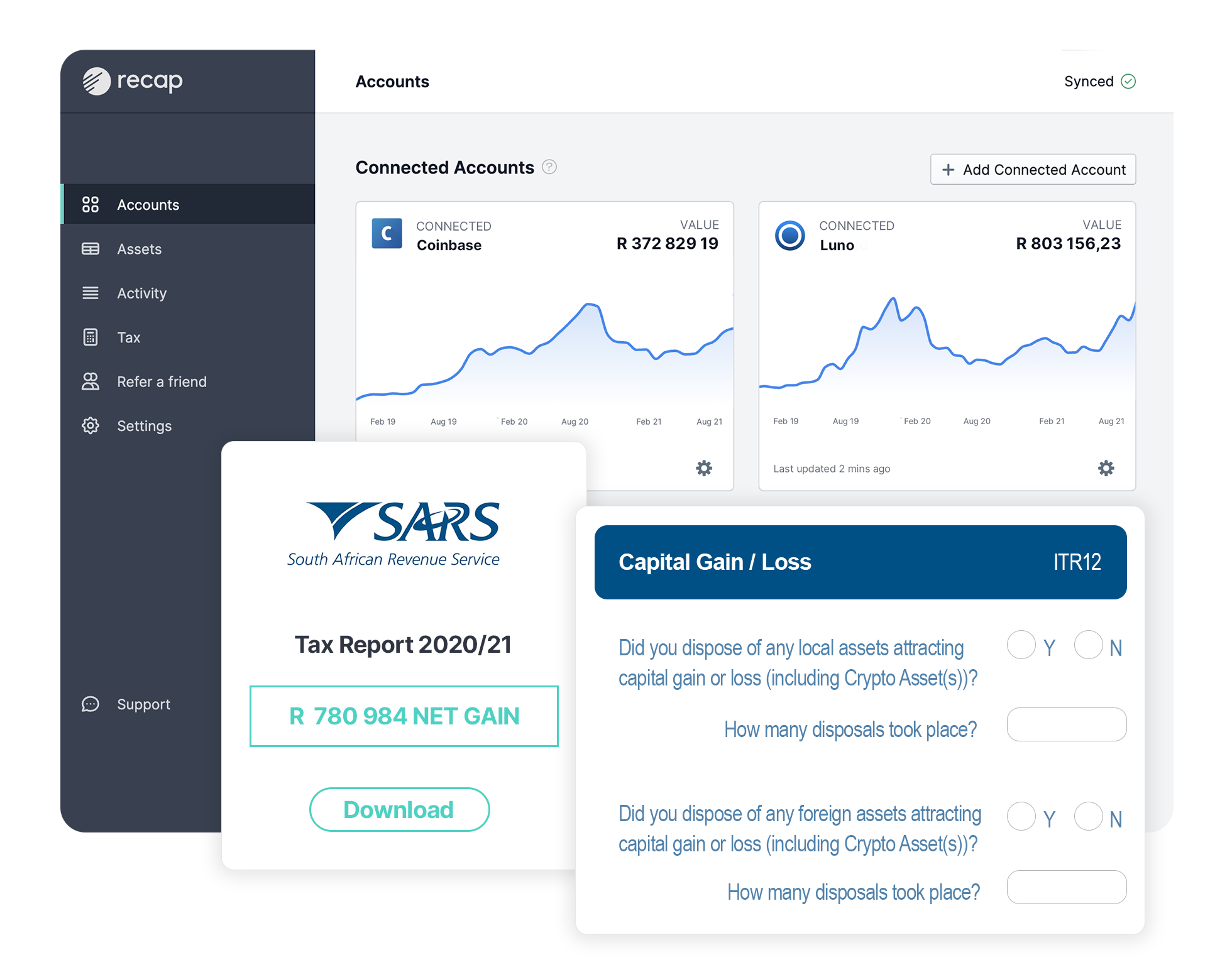 SA cryptocurrency tax reports